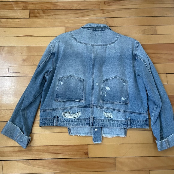NOISY MAY - Reversed Style Denim Jacket - Picture 6 of 7